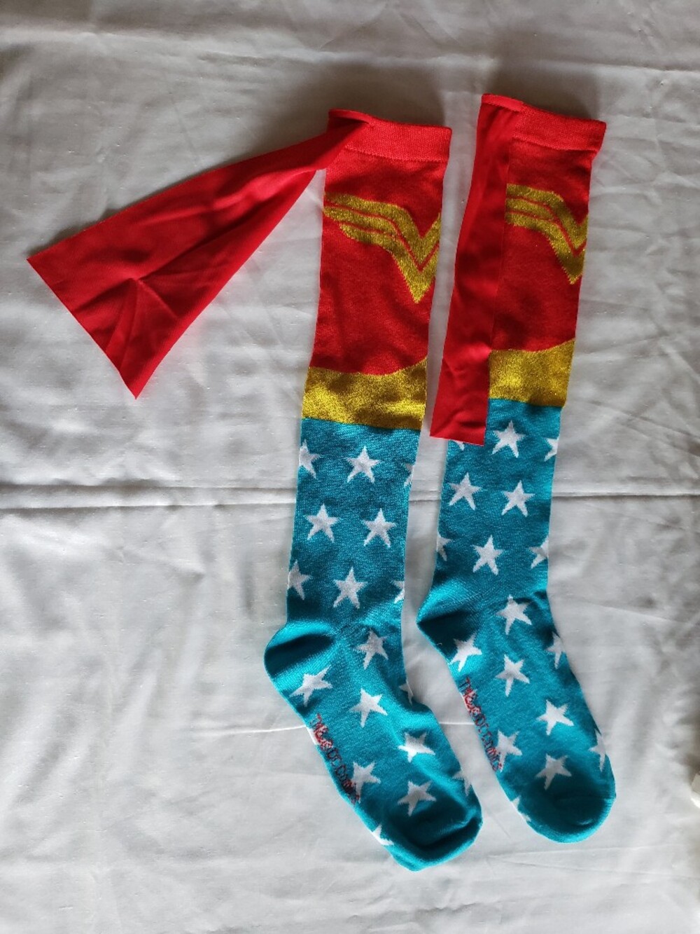 DC Comics Wonder Woman Knee-High Socks in Red, Gold & Blue